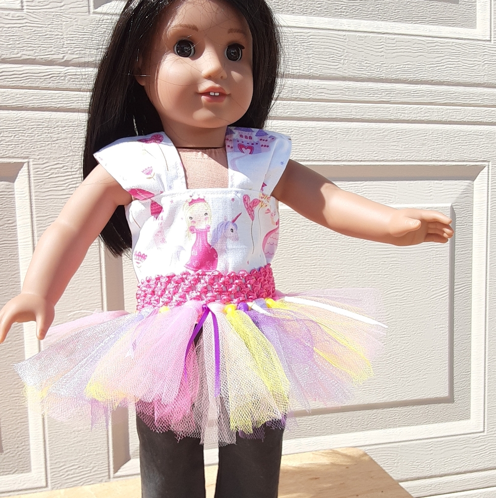 Handmade 18" Doll Outfit Princess Unicorn NEW